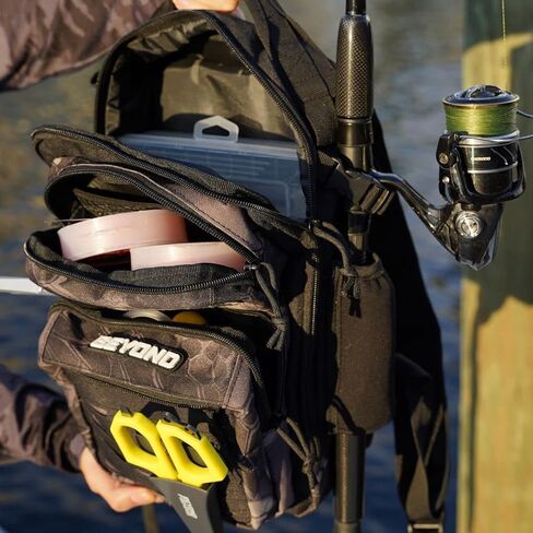 Beyond Fishing Tackle Backpack- The Voyager (All Black) in Kuwait