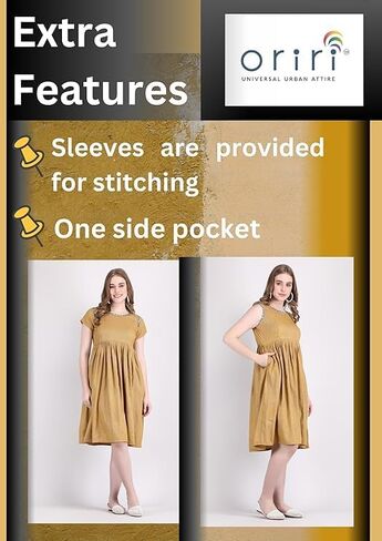 Oriri ® - Sleeveless Maternity Nursing Dress, Cotton Nursing Dresses for Summer with Zip and Single Pocket (M) in Saudi Arabia