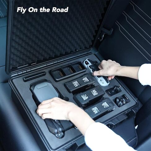 حافظة صلبة مقاومة للماء من Lykus Titan M310 لجهاز تحكم DJI Mavic 3 Classic وRC-N1 (بدون شاشة)، مساحة DIY واسعة وحافظة بطاقة MicroSD مجانية متضمنة [الجراب فقط] in Kuwait