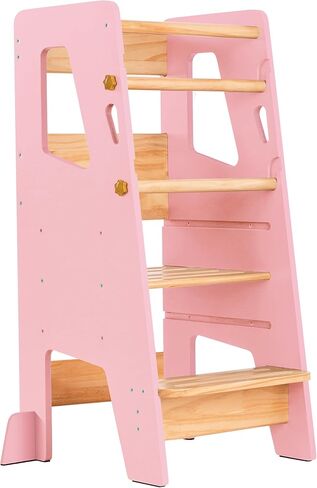 برج واقف للأطفال الصغار - مقعد مونتيسوري آمن للأطفال الصغار، برج مثالي لتعلم مهارات جديدة - مساعد مثالي للأطفال الصغار في المطبخ - أبيض in Kuwait