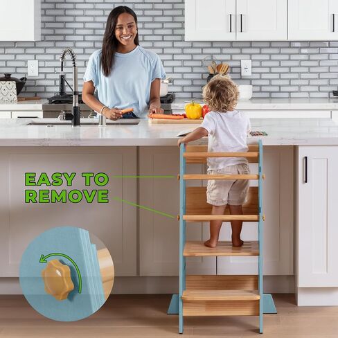 Toddler Standing Tower - Adjustable Height Toddler Kitchen Stool Helper - Ideal Kids Kitchen Step Stool for Learning New Skills - 2024 Design with Safety Feet - Pink in Saudi Arabia