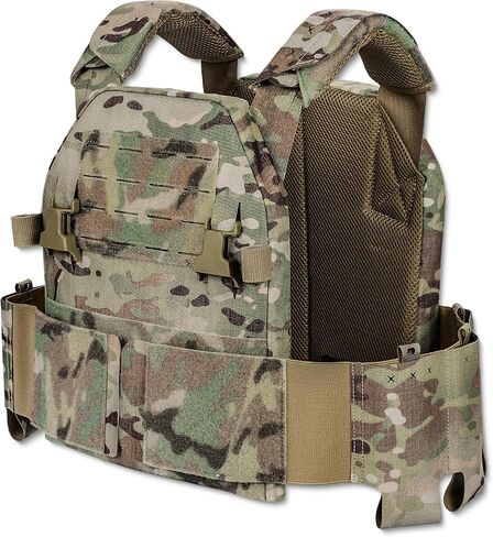 LPPC V.2 Tactical Vest, Low-Profile Slick Vest, Modular, Placard Compatible, Lightweight, Made from 1000D Nylon Laminates, Genuine MultiCam (Woodland M81) in Saudi Arabia