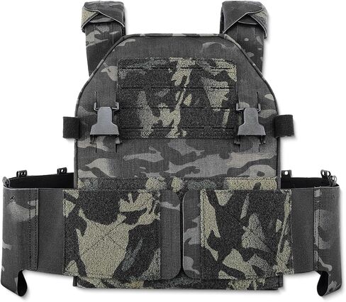 LPPC V.2 Tactical Vest, Low-Profile Slick Vest, Modular, Placard Compatible, Lightweight, Made from 1000D Nylon Laminates, Genuine MultiCam (Woodland M81) in Saudi Arabia
