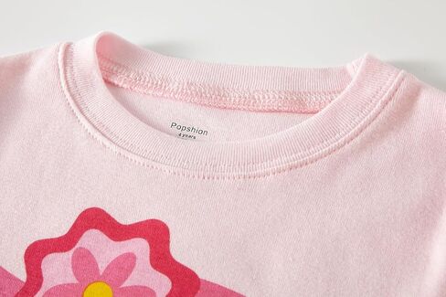 Popshion Baby Girls Pajamas Short Sleeve Cotton Jammies Toddler Girl Summer Clothes Short Sets 2 to 10 Years in Saudi Arabia