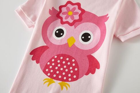 Popshion Baby Girls Pajamas Short Sleeve Cotton Jammies Toddler Girl Summer Clothes Short Sets 2 to 10 Years in Saudi Arabia