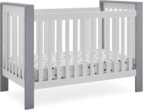 Delta Children Miles 4-in-1 Convertible Crib, Bianca White/Textured Cloud in Saudi Arabia