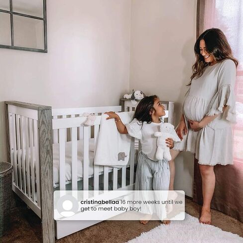 Delta Children Miles 4-in-1 Convertible Crib, Bianca White/Textured Cloud in Saudi Arabia