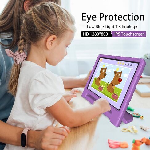 Tablet for Kids, 10 Inch Kids Tablet Android 13, 4GB+64GB, Octa-Core, WiFi 6, Big Battery, Google Kids Space, Parental Control 1280 * 800 HD Display Blue in Saudi Arabia