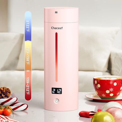 ترقية غلاية السفر CHACEEF، غلاية كهربائية محمولة، غلاية كهربائية صغيرة سعة 350 مل مع 5 إعدادات مسبقة متغيرة، غلاية مياه ساخنة صغيرة من الفولاذ المقاوم للصدأ 304 مع إيقاف تلقائي وحماية من الغليان الجاف، أبيض in Kuwait