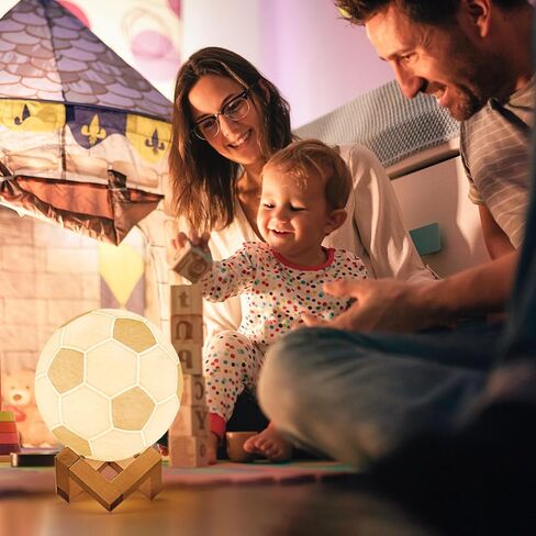 Soccer Night Light Ball Lamp for Kids Room with Remote Control 16 Colors Changing Sport Fan Room Decoration Graduation Gifts for Dad Boys Toys,Girls,Soccer Lover (D: 4.7 inches) in Saudi Arabia