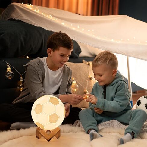 Soccer Night Light Ball Lamp for Kids Room with Remote Control 16 Colors Changing Sport Fan Room Decoration Graduation Gifts for Dad Boys Toys,Girls,Soccer Lover (D: 4.7 inches) in Saudi Arabia