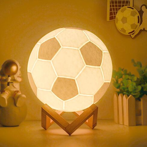 Soccer Night Light Ball Lamp for Kids Room with Remote Control 16 Colors Changing Sport Fan Room Decoration Graduation Gifts for Dad Boys Toys,Girls,Soccer Lover (D: 4.7 inches) in Saudi Arabia