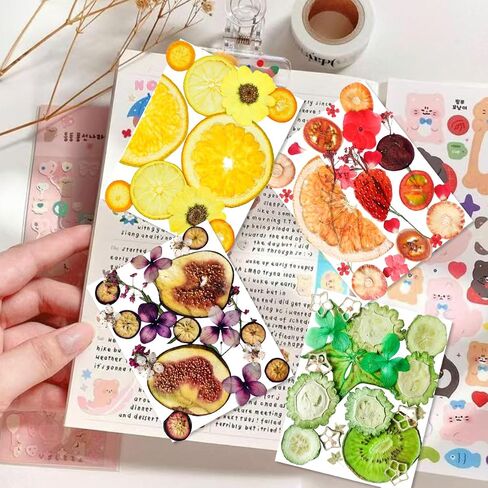 96PCS Vintage White Dried Pressed Flowers for Resin Craft - YouthBro Real Nature Flowers Set with 50 PCS Butterfly Stickers for DIY Scrapbook Art Floral Decors in Saudi Arabia