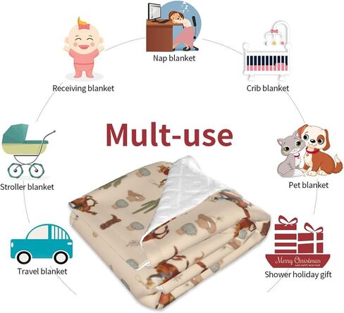 Western Baby Blanket for Boys Girls, Newborn Soft Warm Cozy Bed Blanket Western Baby Suff Shower Gift 30x40 Inch in Saudi Arabia