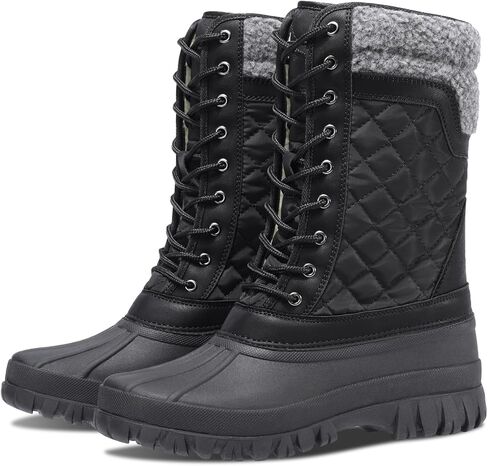 CAMEL CROWN Snow Boots for Women - Waterproof Booties with Warm Fur Lined Lace-up Shoes for Winter Outdoor in Kuwait