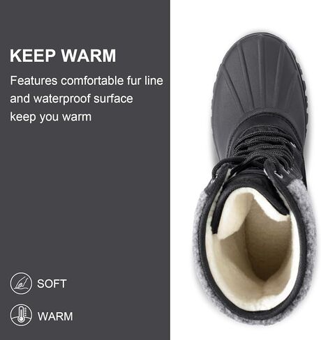 CAMEL CROWN Snow Boots for Women - Waterproof Booties with Warm Fur Lined Lace-up Shoes for Winter Outdoor in Kuwait