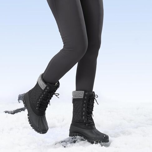 CAMEL CROWN Snow Boots for Women - Waterproof Booties with Warm Fur Lined Lace-up Shoes for Winter Outdoor in Kuwait