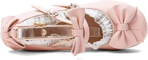 100FIXEO Women's Kawaii Platform Ankle Strap Chunky Heel Mary Jane Pumps Cute Closed Toe Goth Strappy Bow Lace Party Dress Shoes in Saudi Arabia