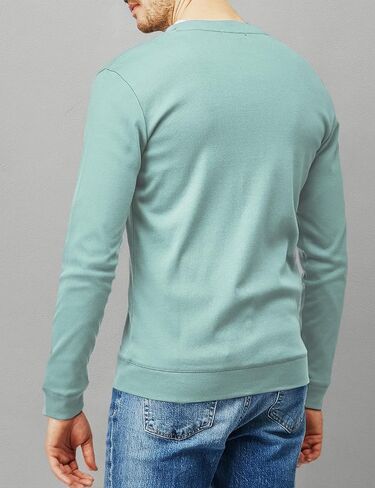 H2H Mens Casual Slim Fit Cardigans V-Neck Basic Designed Long Sleeve Button Down in Kuwait