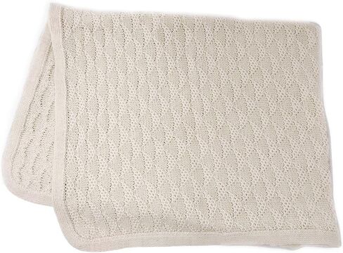 | Baby Blanket & Lap Throw,100% Baby Alpaca Wool, Unisex, Hypoallergenic, Dye Free, Pure & Natural (Cream) in Saudi Arabia