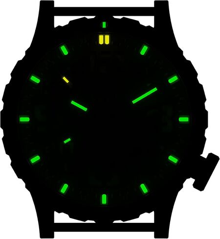 Heavy Water Diver(TM) Titanium Tritium Dive-Watch by Hazard 4(R): GMT WHT, BLK PVD, BLK Dial/WHT Graphics - GGYG in Kuwait