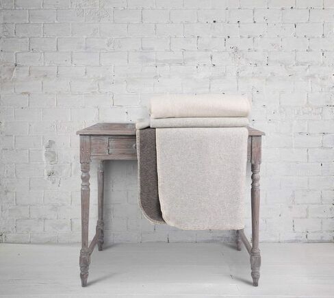 Eco 100% Baby Alpaca Blanket Twin Size 79" x 59" Natural Fiber Wool Throw Soft Hypoallergenic Dye Chemical and Toxin-Free Ethical Biodegradable Sustainable (Silver Gray/Gray, Twin) in Saudi Arabia
