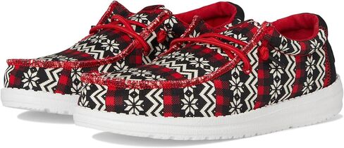 Hey Dude Kids Wally Ugly Sweater (Little Kid/Big Kid) - Loafers for Kids - Textile Upper - Synthetic Outsole in Saudi Arabia