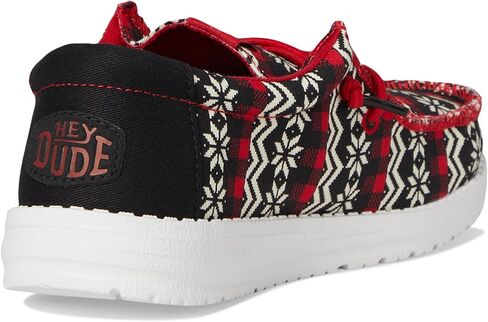 Hey Dude Kids Wally Ugly Sweater (Little Kid/Big Kid) - Loafers for Kids - Textile Upper - Synthetic Outsole in Saudi Arabia