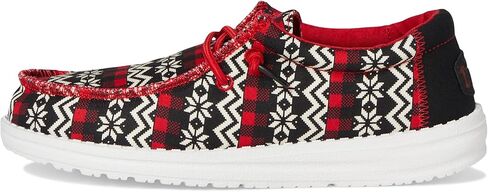 Hey Dude Kids Wally Ugly Sweater (Little Kid/Big Kid) - Loafers for Kids - Textile Upper - Synthetic Outsole in Saudi Arabia