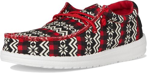 Hey Dude Kids Wally Ugly Sweater (Little Kid/Big Kid) - Loafers for Kids - Textile Upper - Synthetic Outsole in Saudi Arabia
