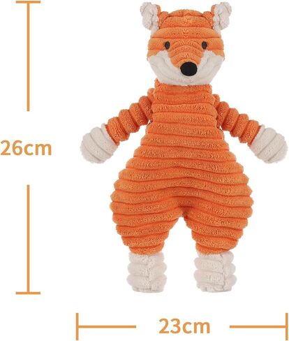 Apricot Lamb Corduroy Fox Soft Loveys for Babies, Security Blanket for Baby Boy and Girl, 10.3 Inches for Infant and Toddlers (Orange) in Kuwait