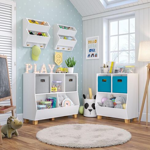 RiverRidge Catch-All Kids Toy Storage Organizer with 3 Cubbies and 2 Storage Bin Compartments in Saudi Arabia
