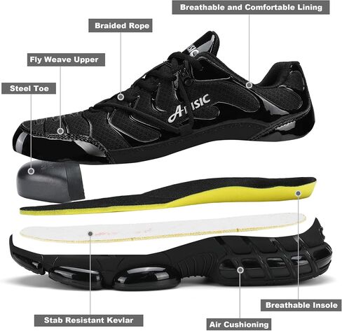 KCVTD Steel Toe Shoes for Men Indestructible Work Shoes Lightweight Steel Toe Sneakers Women Puncture Proof Non Slip Composite Toe Safety Zapatos in Saudi Arabia