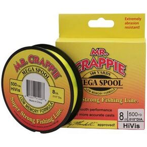Lew'sLews Fishing, Mr. Crappie Mega Spools, Clear, 4 lb