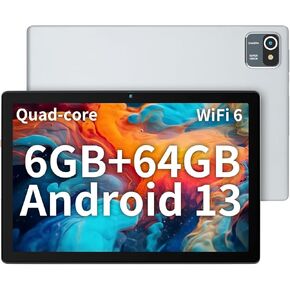 Android Tablet, 11 inch Tablet, 10GB RAM 128GB ROM 1TB TF Card Expansion, Octa-Core Processor, 1280x800 IPS HD Touch Screen, Widevine L1, 6800mAh Battery, Wi-Fi 6, BT 5.2, Dual Camera- Gary