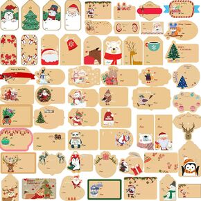 438PCS Christmas Gifts Tags Stickers, Christmas Tags Stickers, Christmas Labels Stickers Self-Adhesive for Christmas Holiday Gifts Presents Decorative Wrapping Paper Name Labels