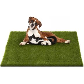 Dog Grass Pee Pads, 22" x 33"Reusable Artificial Grass Turf Rug for Puppy & Cats, Washable Fake Grass Mat Dog Pee Pad Replacement Outdoor Indoor Potty Training Pads with Drainage Holes