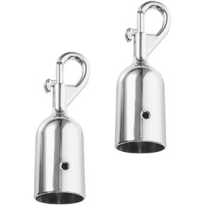 HOMSFOU Rope End Snap 2pcs Metal Rope End Stopper Cord End Cap Rope End Fastener Lobster Claw Clasp Rope Fittings Hook Guardrail Rope End Hook Golden