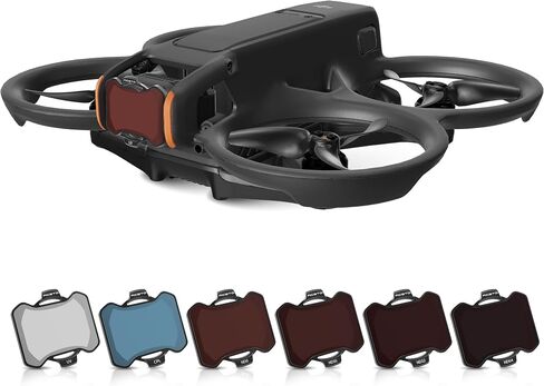 RCGEEK ND Filters Set for DJI Avata 2 Accessories, 6 Pack Plastics Gimbal Camera Len Filters for DJI Avata 2 (CPL, UV, ND8, ND16, ND32, ND64) in Saudi Arabia