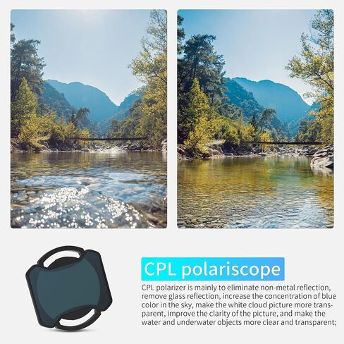 6 Pack ND Lens Filters Set for DJI Avata 2 Accessories | Plastics Gimbal Camera Lens Filters for DJI Avata 2 Outdoor Shooting and Video Production (CPL, UV, ND8, ND16, ND32, ND64) in Saudi Arabia