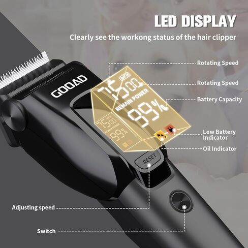 ماكينة قص شعر الكلاب لتصفيف المعطف السميك الثقيل، ماكينة تشذيب شعر الكلاب الكهربائية الهادئة، قابلة لإعادة الشحن، لاسلكية، ماكينة تشذيب شعر الكلاب أيضًا لشعر الحيوانات الأليفة حول الكفوف والعينين والأذنين والوجه in Kuwait