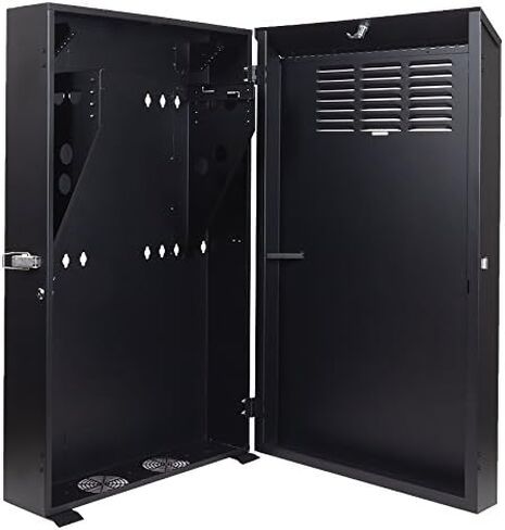 NavePoint 5U Vertical Server Rack Enclosure, Low Profile, 15.7" Deep, Max Weight Capacity 132lbs - 5U Network Cabinet Vertical Wall Mount, Perforated, Black in Kuwait
