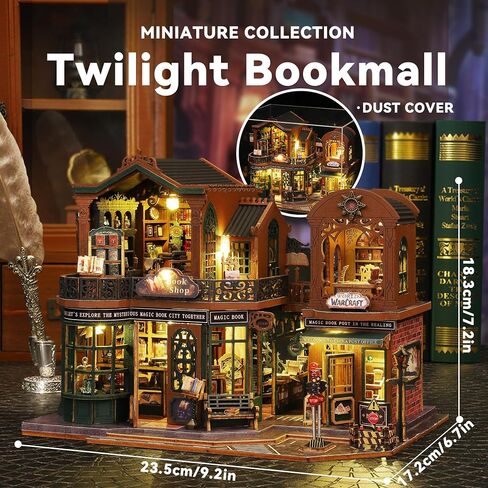 Flever Dollhouse Miniature DIY House Kit Creative Room with Furniture and Glass Cover for Romantic Artwork Gift(Christmas Eve) in Kuwait