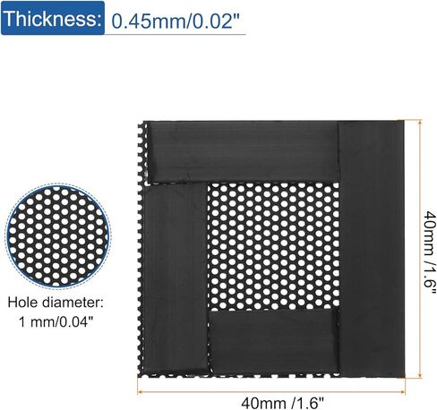 MECCANIXITY 2PCS PC Dust Filter, 400mmx150mm PVC Computer Case Cooler Dustproof Mesh Cover Fan Grills for Computer Chassis Speaker, Black in Saudi Arabia