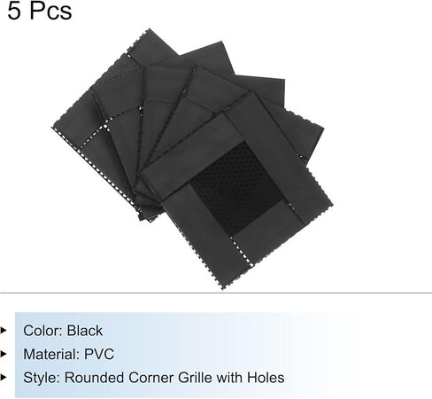 MECCANIXITY 2PCS PC Dust Filter, 400mmx150mm PVC Computer Case Cooler Dustproof Mesh Cover Fan Grills for Computer Chassis Speaker, Black in Saudi Arabia