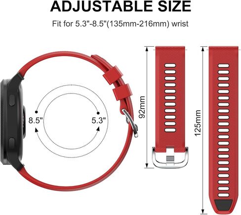 Vancle Bands Compatible with Garmin Forerunner 265 255 Watch Band, Garmin Vivoactive 4/Venu 3/Venu 2, Soft Silicone Sport Replacement Strap for Women Men in Saudi Arabia
