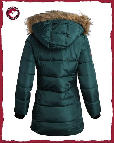 CANADA WEATHER GEAR Girls Winter Jacket - Long Length Quilted Bubble Puffer Parka - Heavyweight Weather Resistant Coat (7-16) in Kuwait