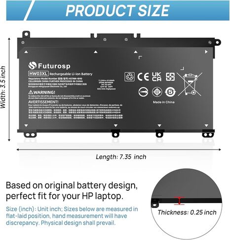 استبدال بطارية الكمبيوتر المحمول BP02XL 849909-850 لجهاز HP Pavilion 15T-AU100 15T-AU000 15-AU123CL 15-AU063CL 15-AU063NR 15-AU062NR 15-AU018WM 15-AU010WM 15-AU057CL 15-AU030WM 15-AW 002LA 15-AW053NR in Saudi Arabia