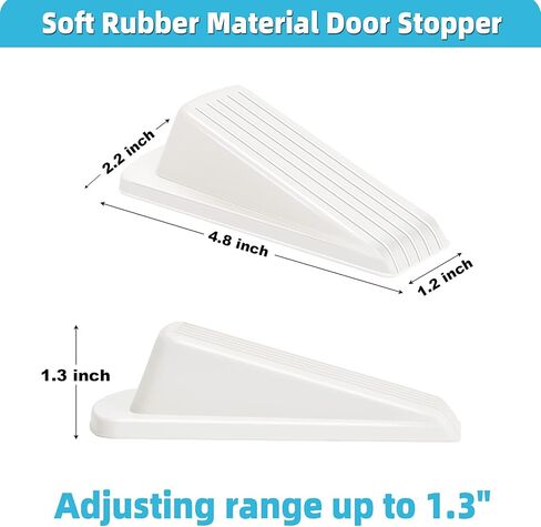 Door Stoppers - Premium Door Stops Heavy Duty Rubber Door Stoppers for Carpet with Storage Bag, Door Stoppers for Bottom of Door on Tile, Concrete, Carpet, Wooden Floor in Saudi Arabia
