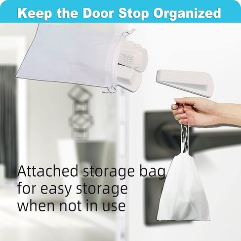 Door Stoppers - Premium Door Stops Heavy Duty Rubber Door Stoppers for Carpet with Storage Bag, Door Stoppers for Bottom of Door on Tile, Concrete, Carpet, Wooden Floor in Saudi Arabia